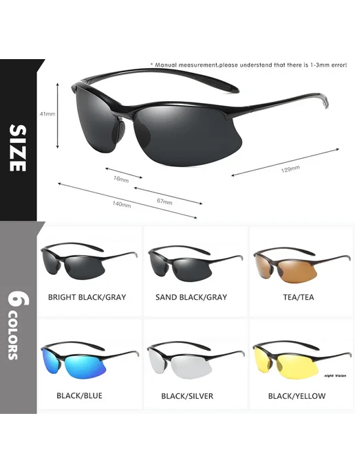 COOLPANDAS Поляризованные солнцезащитные очки Black-Black, черный, фото 5