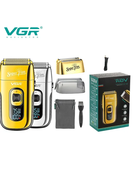 VGR Электробритва Super Trim 332 silver USB, серебристый, фото 2