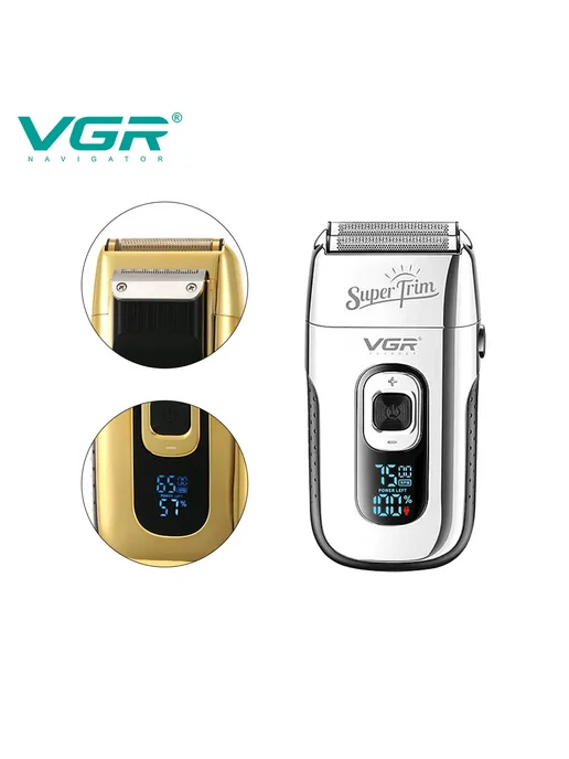 VGR Электробритва Super Trim 332 silver USB, серебристый, фото 7
