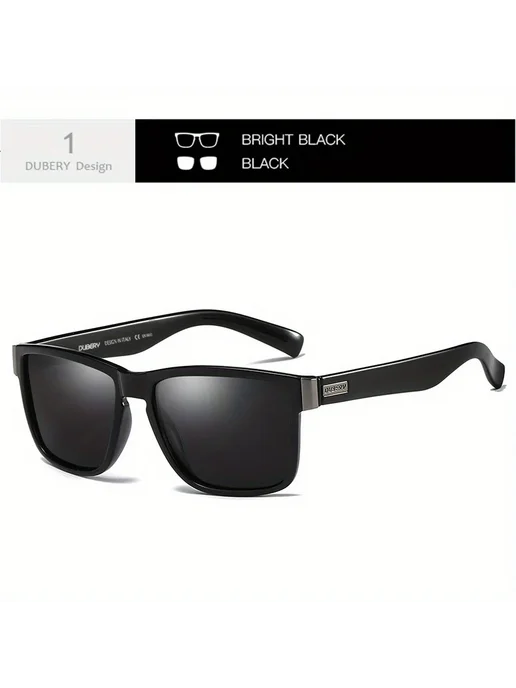 Dubery Солнцезащитные очки 518 Black1, Черный, черный