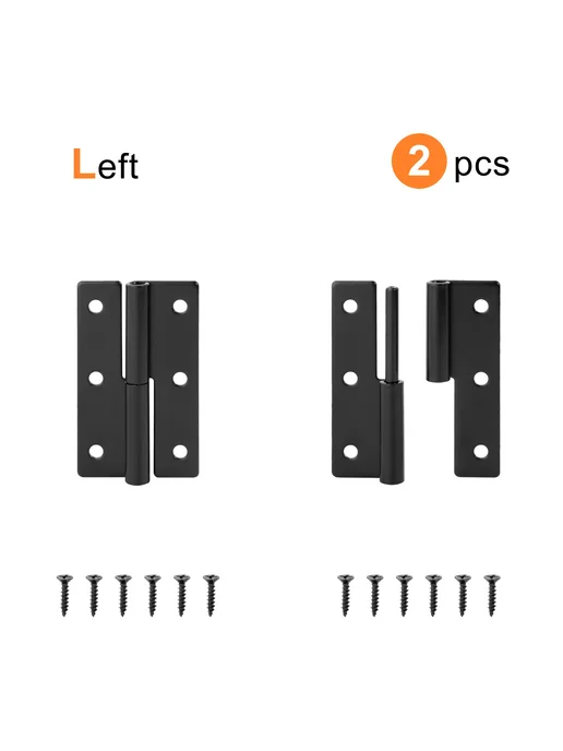 keenkee Петли из нержавеющей стали 270 градусов Black 75.5mm 2pcs, черный