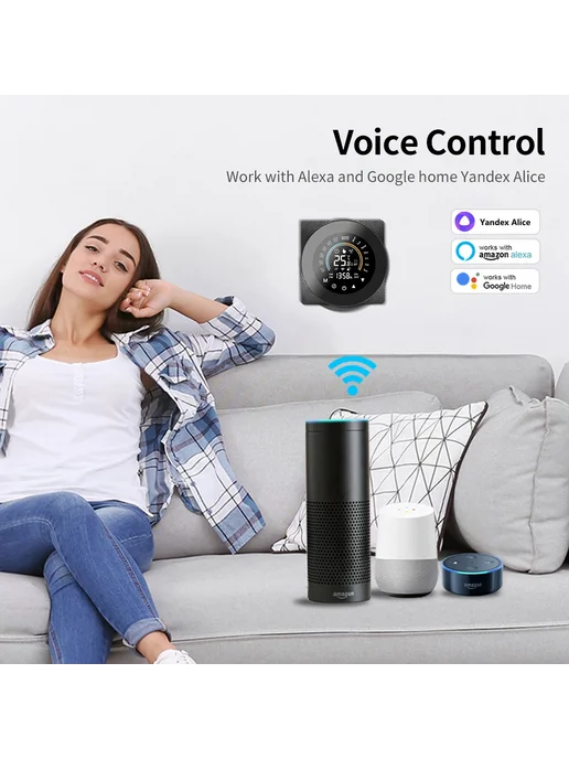 Нет бренда Wi-Fi термостат для электрического газового отопления Smart, вариант, фото 3