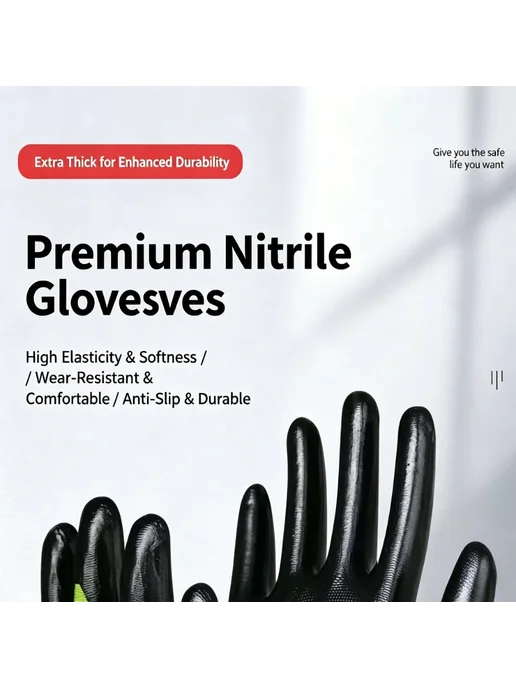 FGFW Рабочие перчатки N618 неопреновые маслостойкие L-code 10pair, Рабочие XL-code 10pai, фото 5