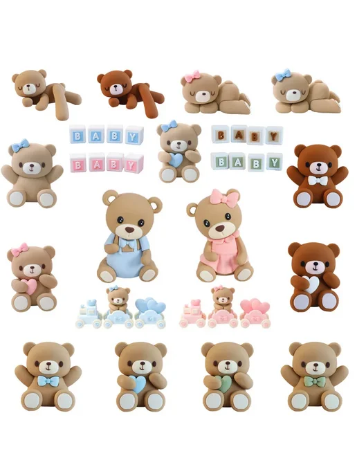 Нет бренда 3D медведь топпер для торта Коричневый, Bear K, коричневый, фото 2