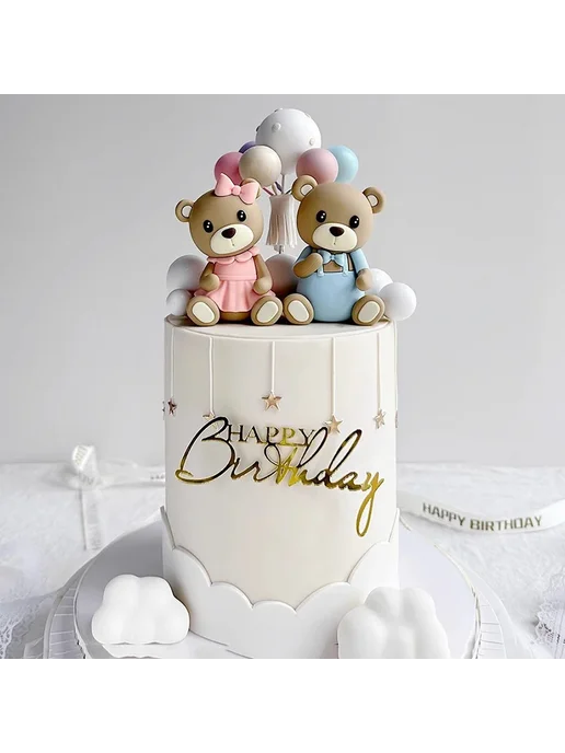 Нет бренда 3D медведь топпер для торта Коричневый, Bear K, коричневый, фото 3
