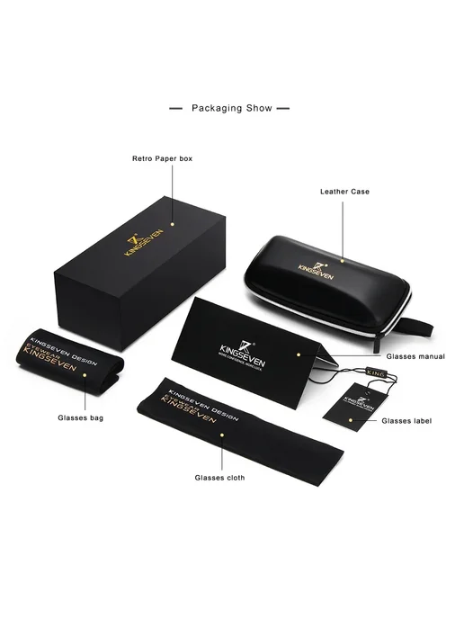 KingSeven Солнцезащитные очки Polarized UV400 для взрослых, вариант, фото 7
