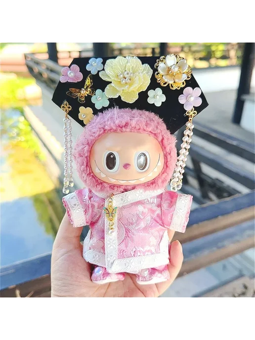Платье для куклы Labubu 3.0 Розовый, 02 pink set, розовый, фото 2