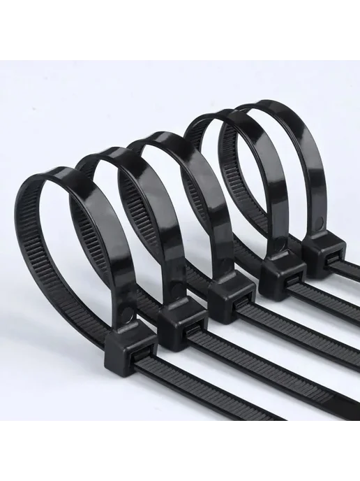 Кабельные стяжки нейлон черные белые 100 шт 300PCS, Black(3x, 500PCS, фото 3