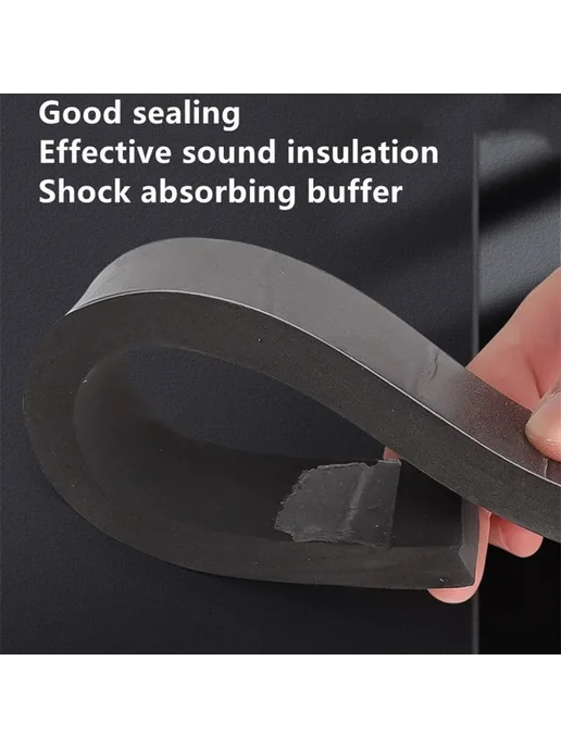 Нет бренда Самоadhesive black EPDM rubber seal strip 2x10mm 10m 5mm x 2, черный, фото 5