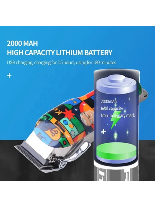 Kemei Электрическая машинка для стрижки волос KM-MAX2092 с г, Электрическая с г, фото 3