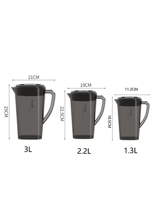 KECTTIO КЕСТТІО Чайник для холодной воды 1.3 2.2 3 л белый черный Б, 3 л, фото 7