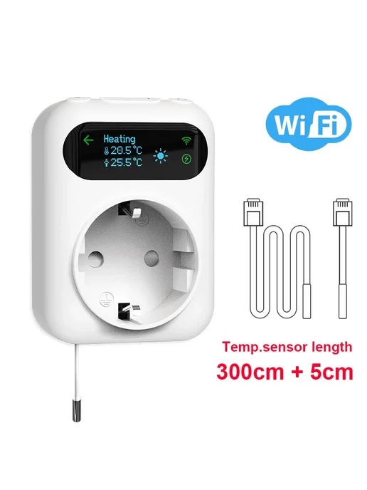 EZAIOT Умная Розетка-термостат Tuya WIFI 16А С Дистанционным Управл, вариант