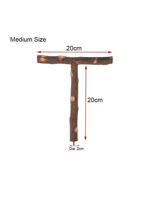 Нет бренда Деревянные жердочки для птиц Grinding Stick 20cmx20cm, коричневый