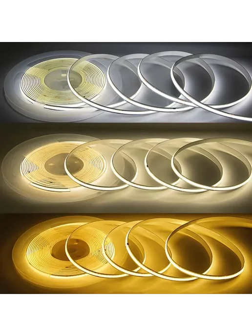 USB Светодиодная Лента COB 320LEDs m для Освещения Yellow, 5, желтый, в упаковке 77 г, фото 4