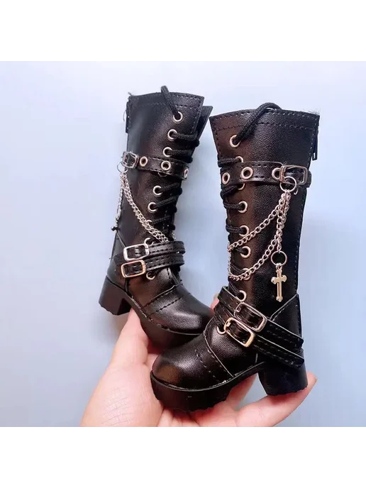 Красные туфельки для куклы 1 4 BJD, черный