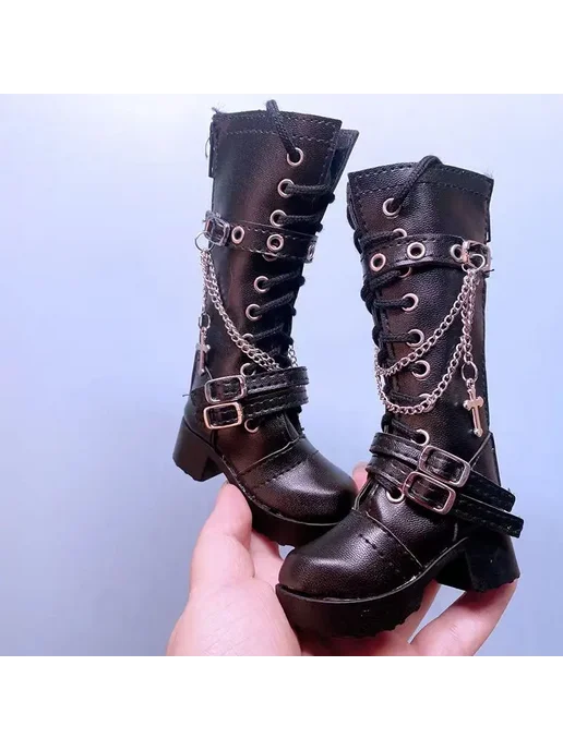 Красные туфельки для куклы 1 4 BJD, черный, фото 3