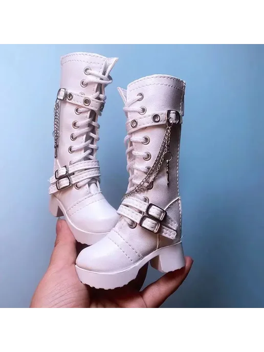 Красные туфельки для куклы 1 4 BJD, черный, фото 4