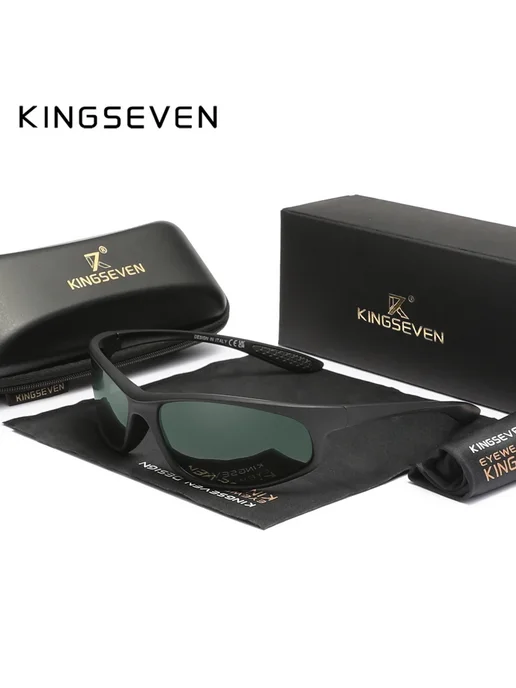 KingSeven Классические поляризованные солнцезащитные очки Bl, черный, фото 2