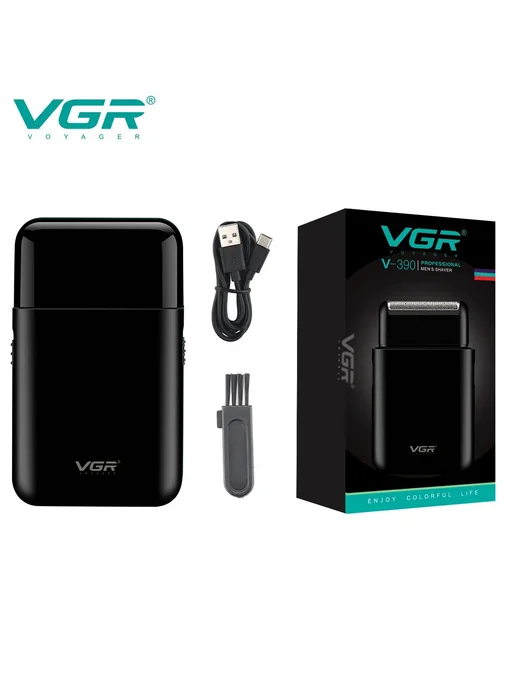 VGR Электробритва V 390 для мужчин Black with box, черный, фото 2