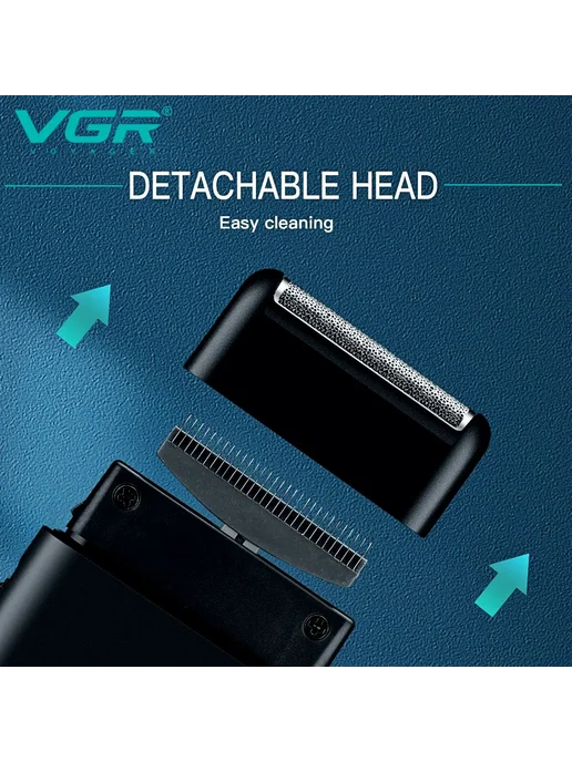 VGR Электробритва V 390 для мужчин Black with box, черный, фото 5