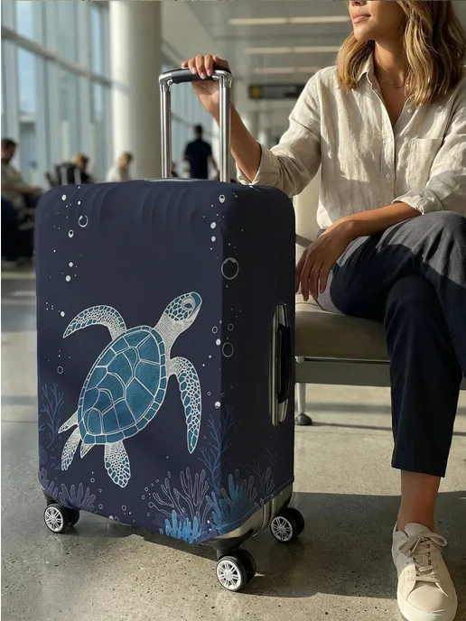 Нет бренда Защитный чехол для багажа Turtle Coral, подходит для чемодан, вариант, фото 4
