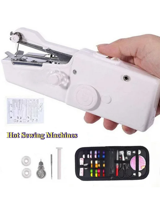Нет бренда Портативная мини швейная машина ABS White A, белый, фото 2