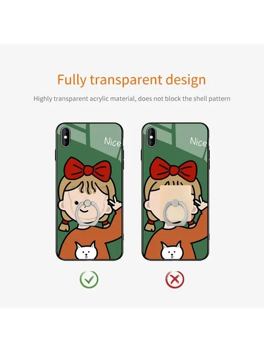 HTHwish Набор Из 5 Штук 360 ° Вращающийся Прозрачный Держатель-кольц, прозрачный, фото 4