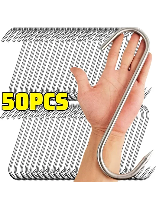Нет бренда Крючки S из нержавеющей стали 30PCS, 12cm, 30 шт, фото 2