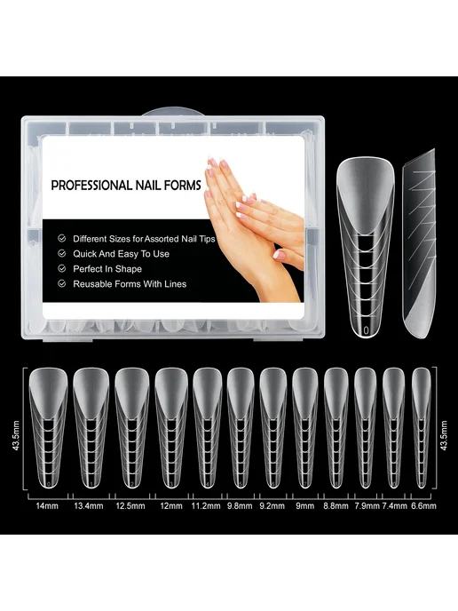 Нет бренда Формы для наращивания ногтей TP 120PCS TP-TI10S, 120 шт
