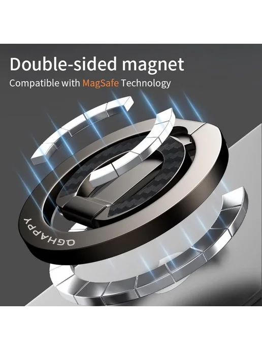 WSSHE Двусторонний Магнитный Держатель Для Телефона MagSafe, Порта, черный, фото 6