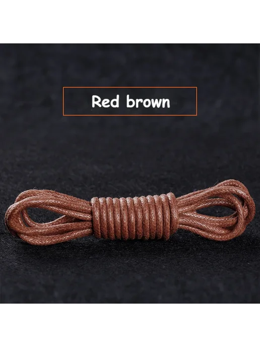 SMATLELF Шнурки Red Brown 100cm для оксфордов и ботинок, красный