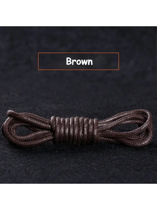 SMATLELF Шнурки Red Brown 100cm для оксфордов и ботинок, коричневый