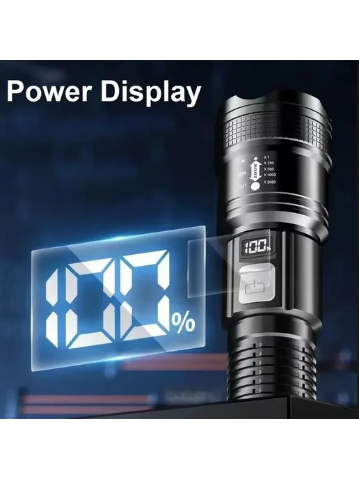Heinast LED фонарик, 3 режима, водонепроницаемый, 1500 м 2PC, 1500 м, фото 6