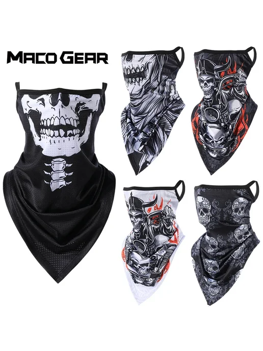 macogear Быстросохнущая Бандана с принтом черепа GSA-K-02, черный, фото 2