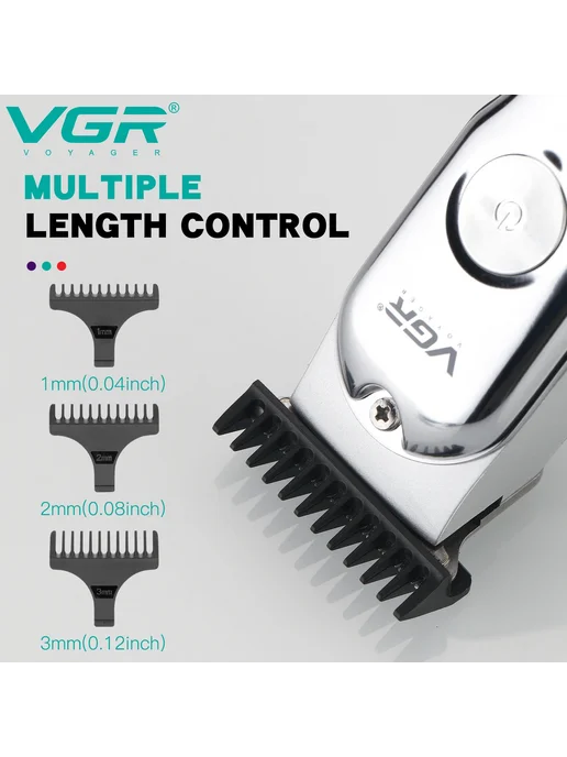 VGR Профессиональная машинка для стрижки волос V-071, вариант, фото 5