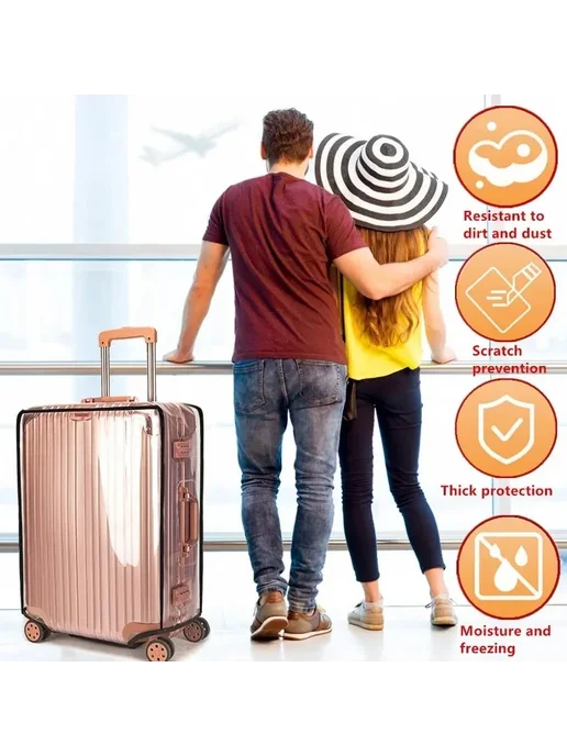 JPXB Одобренный TSA Прозрачный Утолщенный Чехол Из ПВХ Для Чемода, вариант, фото 2