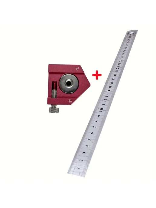 Wnew Угломер-транспортир 45 60 90 градусов Type-A With Ruler, вариант