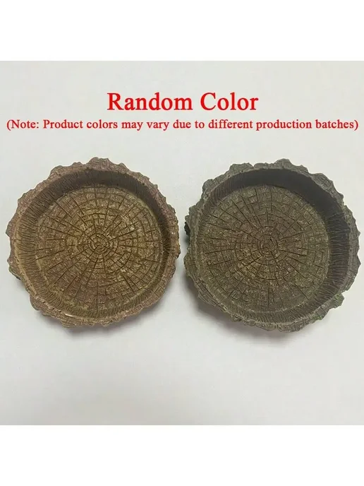 Нет бренда Смоляная миска для воды в форме пенька для рептилий Diameter, коричневый, фото 7