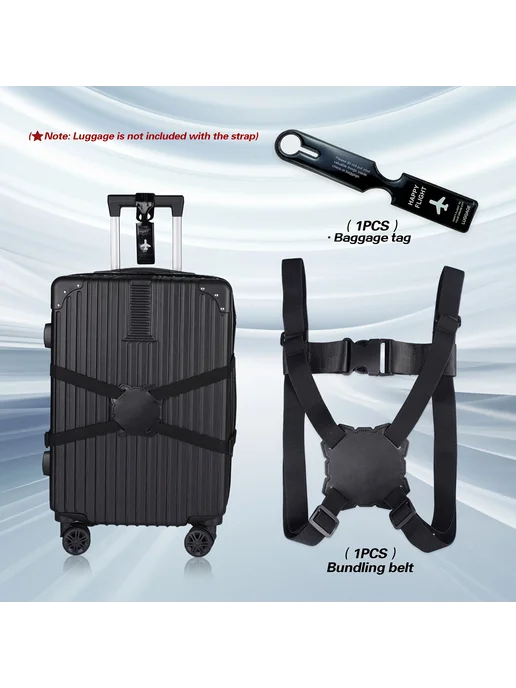 Wxyesitem Набор Из 2 Ремней Для Багажа С Защитной Пряжкой, 5 Цветов Кр, 5 цв., фото 6