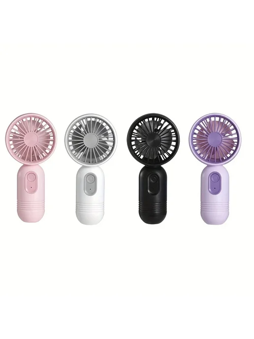 Нет бренда Портативный пластиковый вентилятор Фиолетовый, 3pcs Purple, 3 шт, фото 2