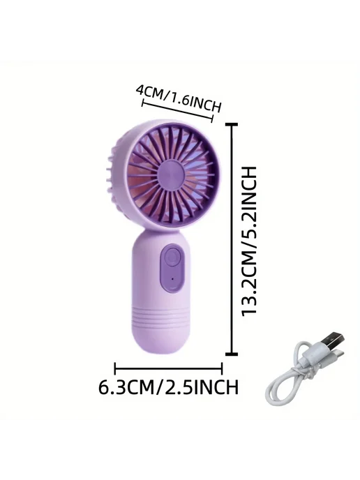 Нет бренда Портативный пластиковый вентилятор Фиолетовый, 3pcs Purple, 3 шт, фото 7