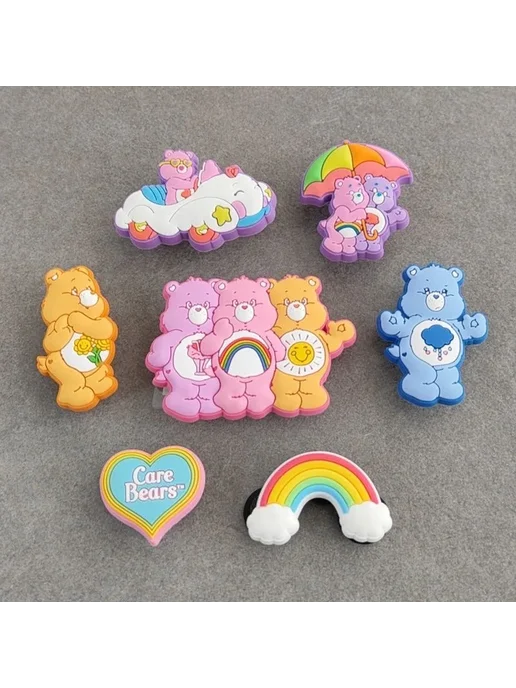 Набор украшений для обуви Care Bears, милые мультяшные медве, розовый, фото 2