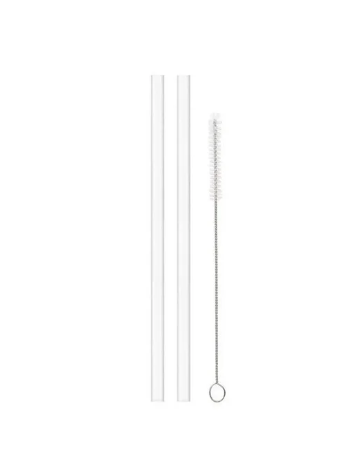 Нет бренда Пластиковые трубочки для питья 9 мм, набор со щеткой 2Straws, вариант