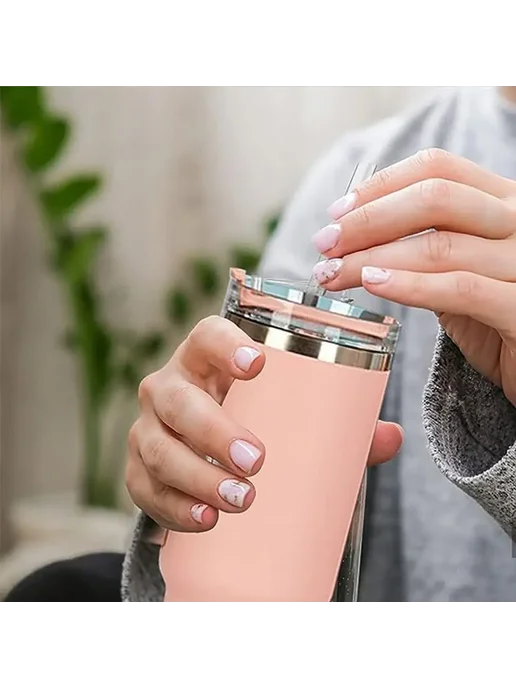 Нет бренда Пластиковые трубочки для питья 9 мм, набор со щеткой 2Straws, вариант, фото 4