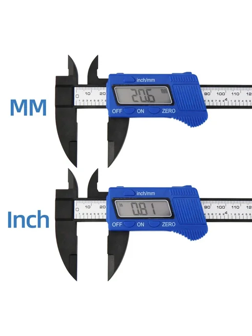 TYTURE Цифровой штангенциркуль 0-150 мм Caliper Black 150, серебристый, фото 3