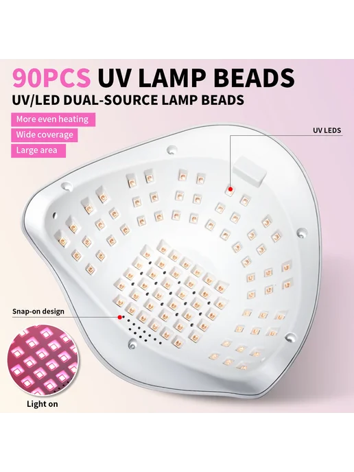 LIMEGIRL SUN X30 MAX сушилка для ногтей 90 LED белый EU, белый, фото 3