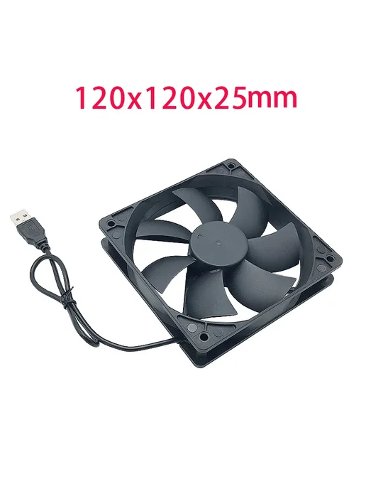 Нет бренда Корпусной вентилятор OYS12025 USB 12В 12cm fan, вариант