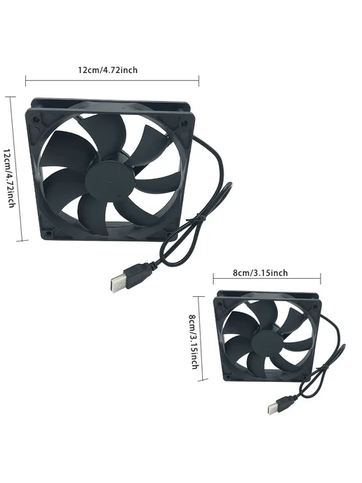 Нет бренда Корпусной вентилятор OYS12025 USB 12В 12cm fan, вариант, фото 4