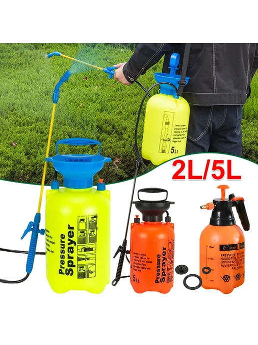 Нет бренда Пластиковый ручной опрыскиватель 2л 3л 5л 3L Orange, 2 л, 3 л, фото 2
