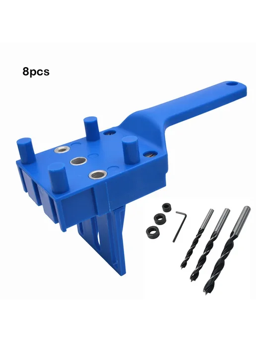 louCnloin Набор для сверления отверстий под шурупы 8pcs Blue, 8 шт